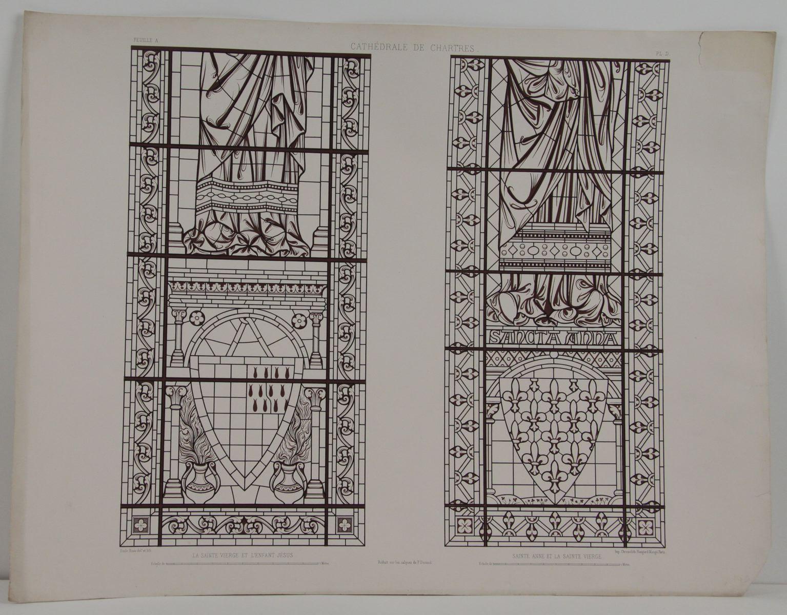 Cathédrale de Chartres, la Sainte Vierge et l'enfant Jésus, Sainte Anne et la Saint vierge