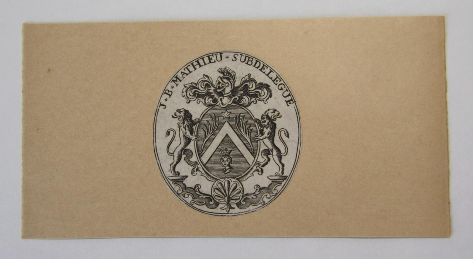 Ex-libris de J.B. Mathieu