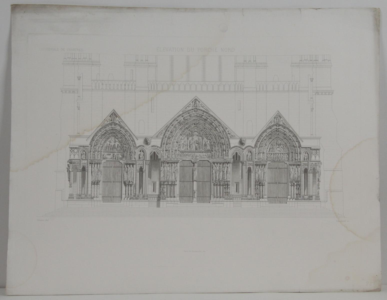 Cathédrale de Chartres, élévation du porche nord