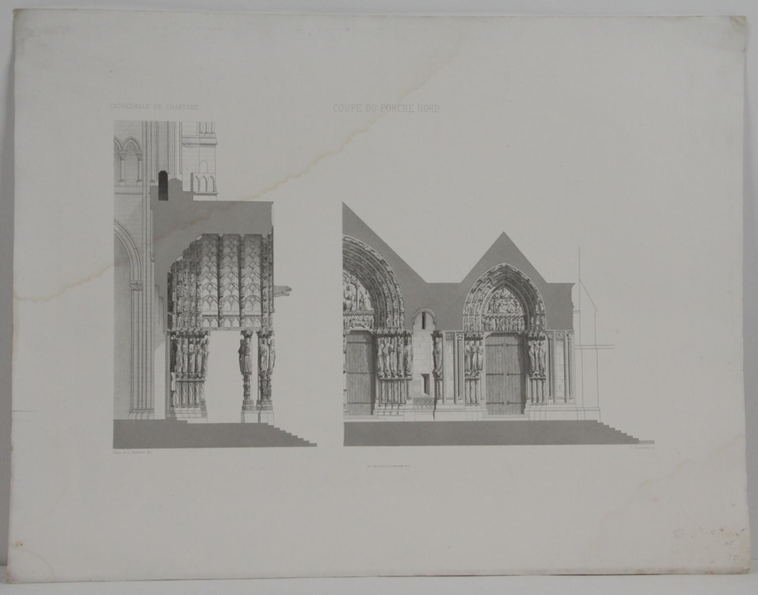 Cathédrale de Chartres, coupe du porche nord