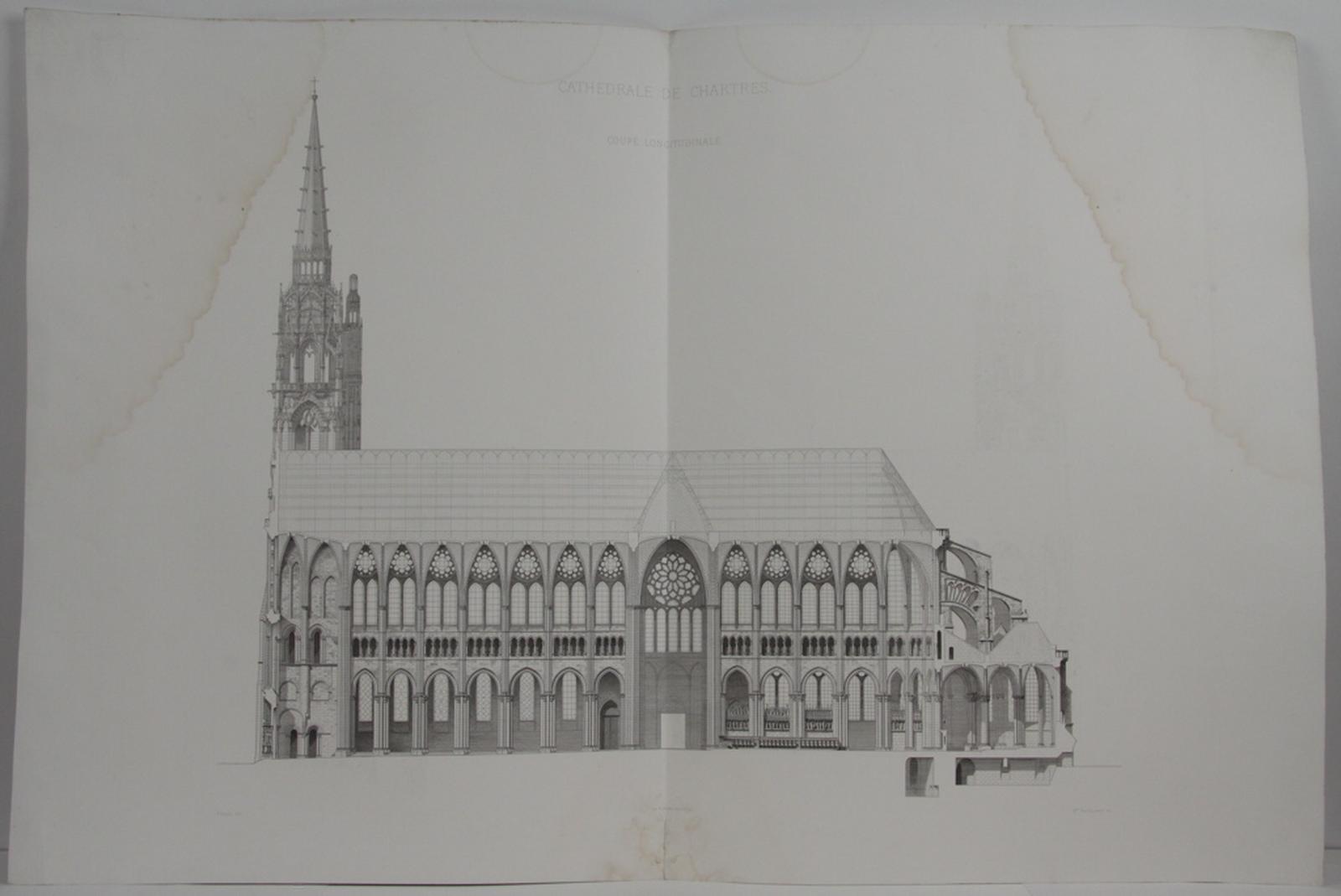Cathédrale de Chartres, coupe longitudinale