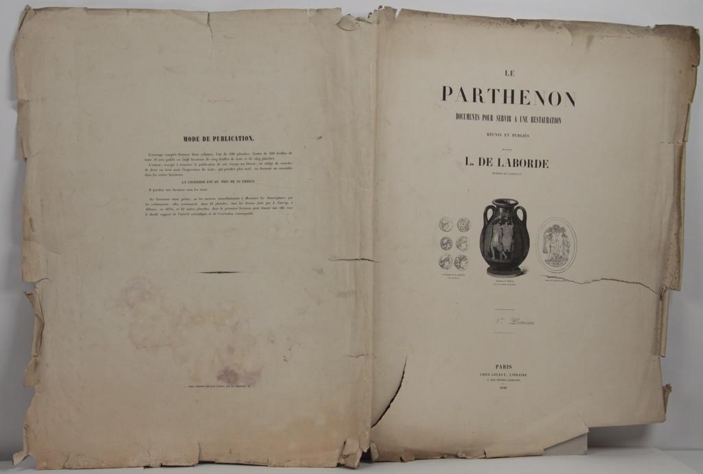 Le Parthénon, document pour servir à une restauration