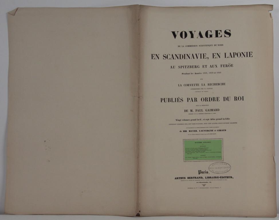 Voyages de la commission scientifique du nord en Scandinavie, en Laponie, au Spitzberg et aux Feröe, tome 8