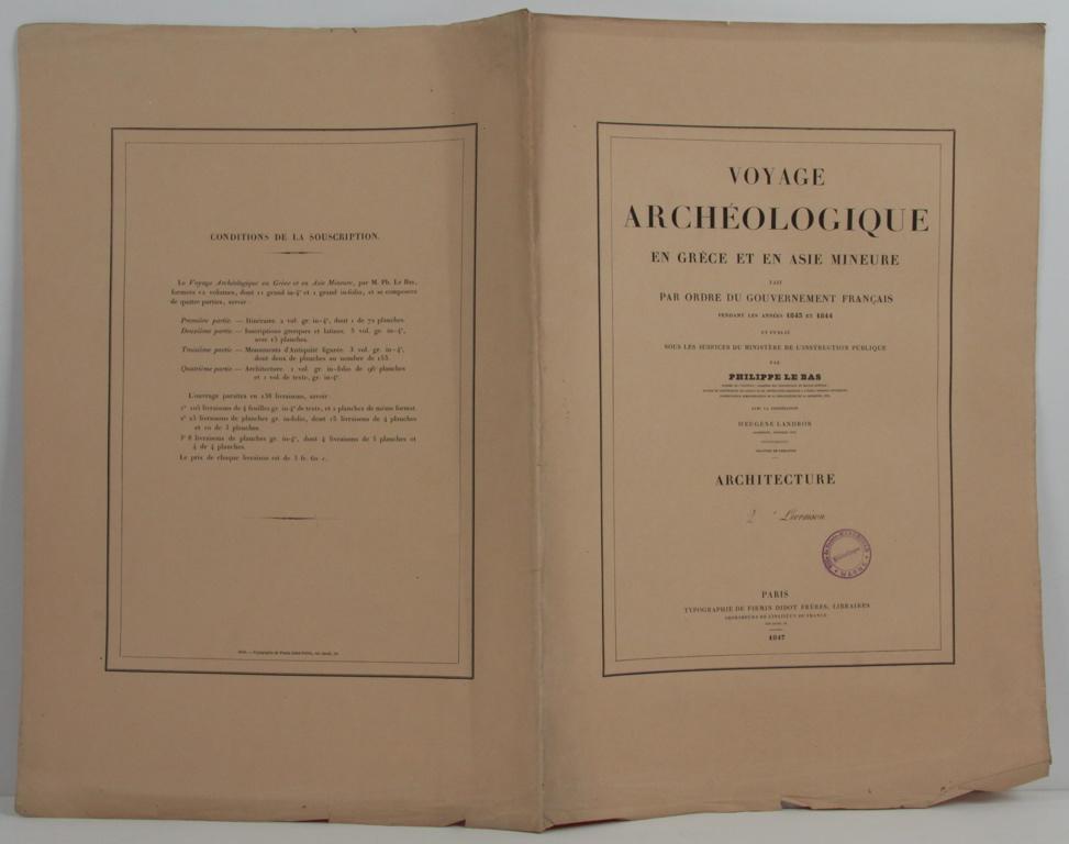 Voyage archéologique en Grèce et en Asie Mineure, 1847, 2e livraison