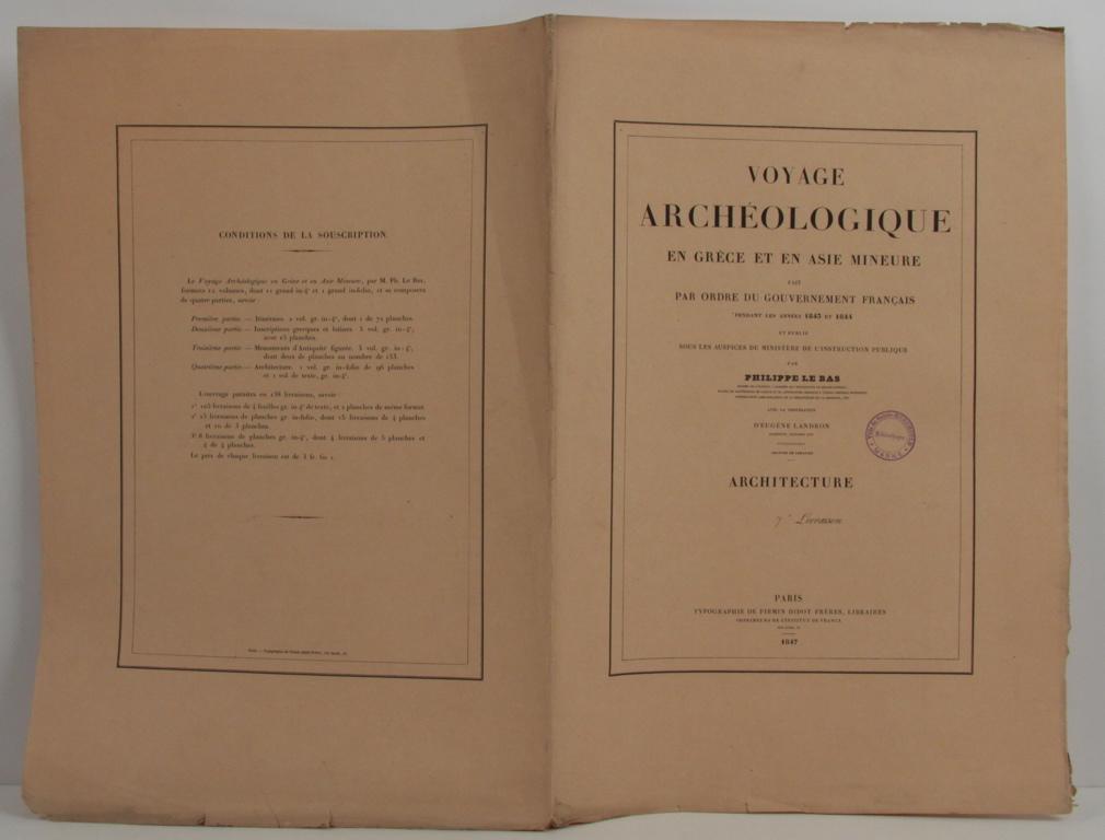 Voyage archéologique en Grèce et en Asie Mineure, 1847, 7e livraison