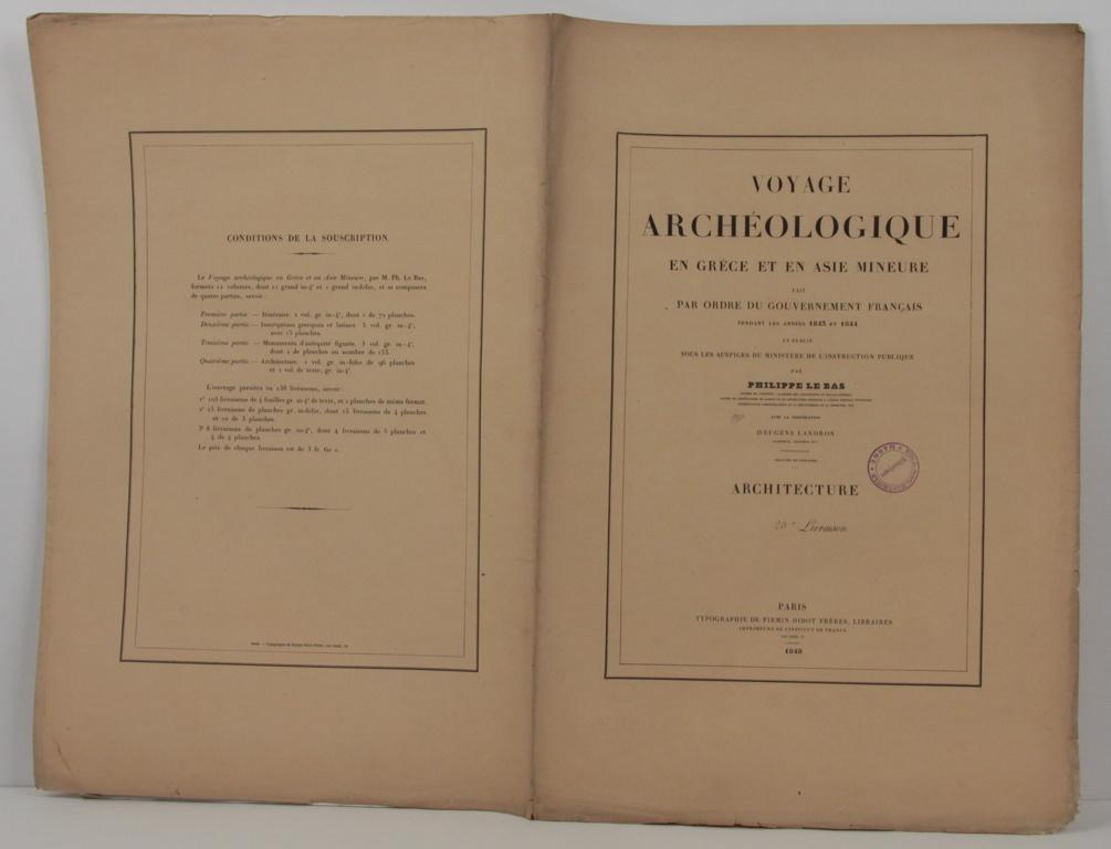 Voyage archéologique en Grèce et en Asie Mineure, 1848, 20e livraison