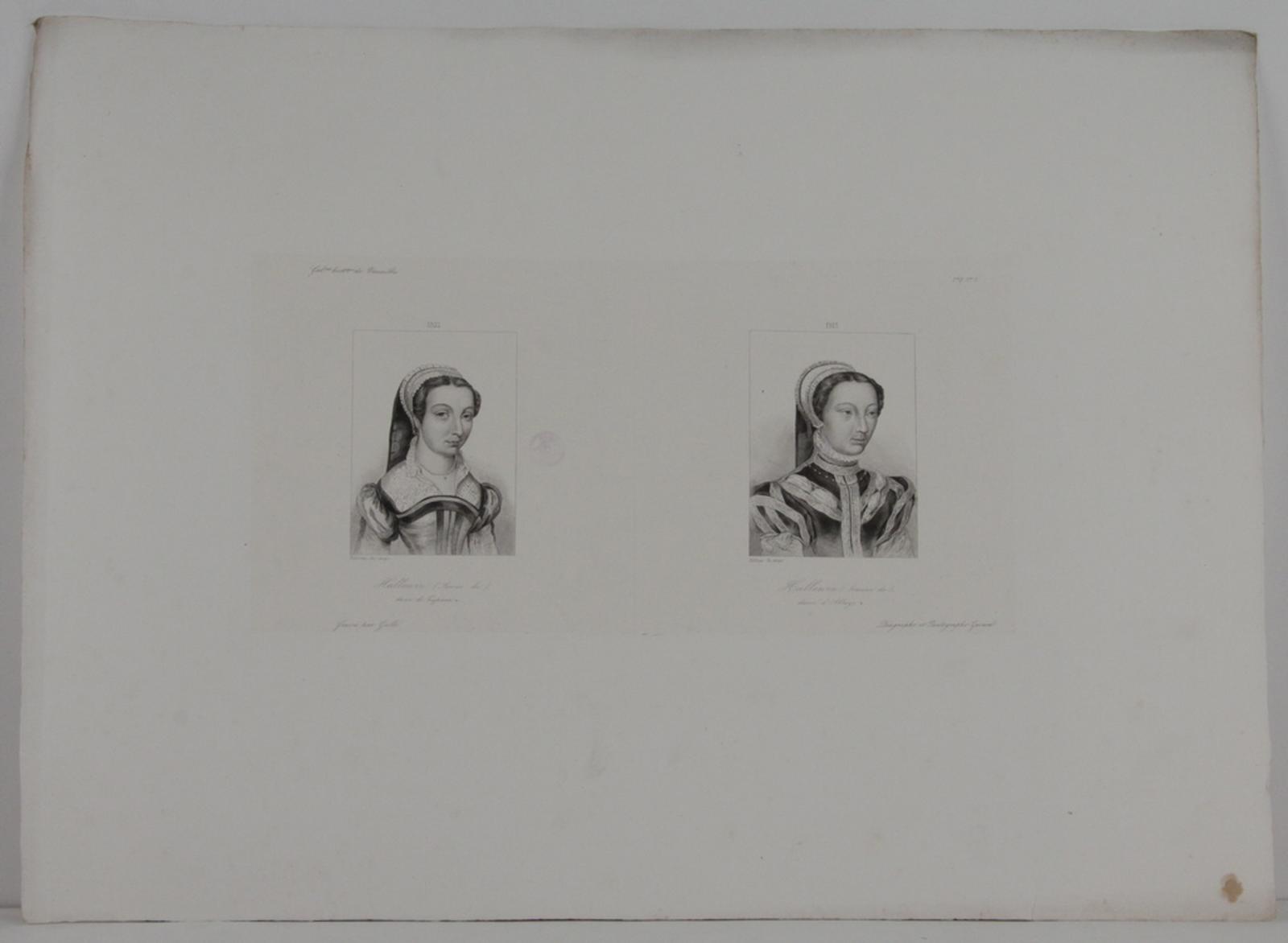 Galerie historique de Versailles, Portrait de Louise d'Hallearin et de Jeanne d'Hallearin