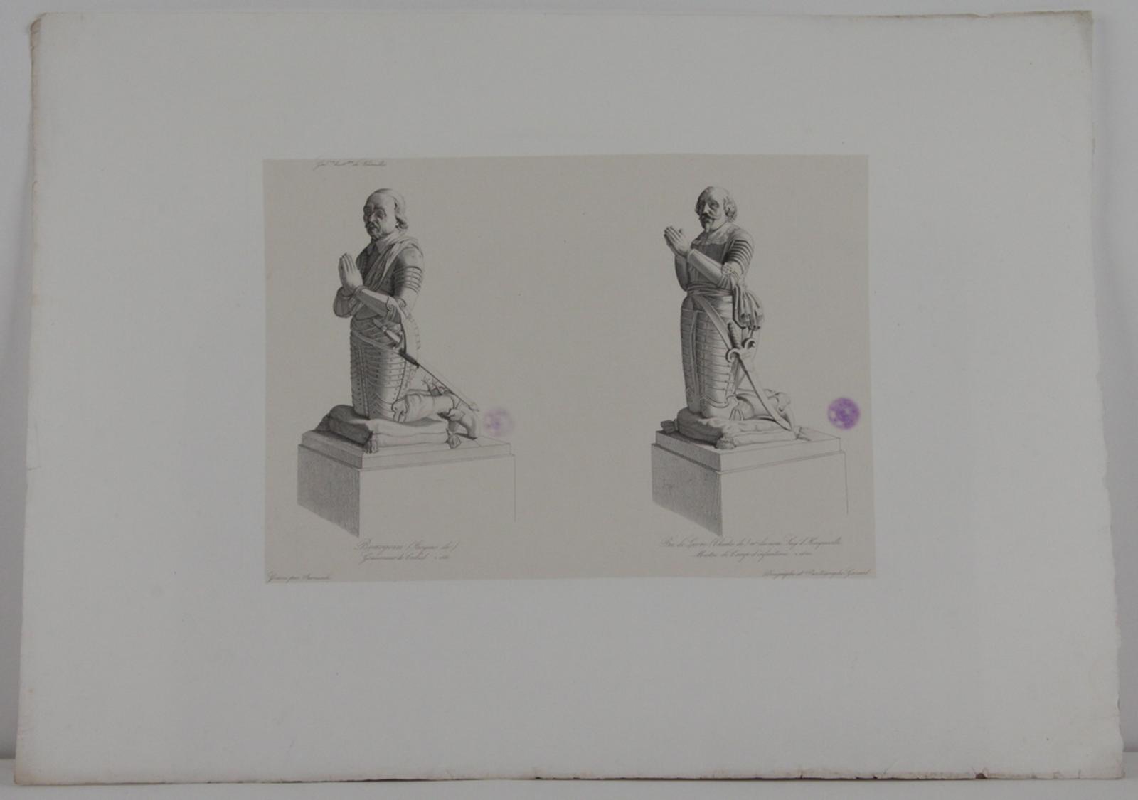 Galerie historique de Versailles, sculpture de Jacques de Bourgoin et de Charles de Bec de lièvre