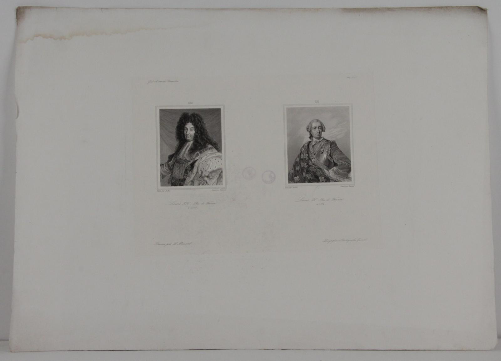 Galerie historique de Versailles, Portrait de Louis XIV et de Louis XV