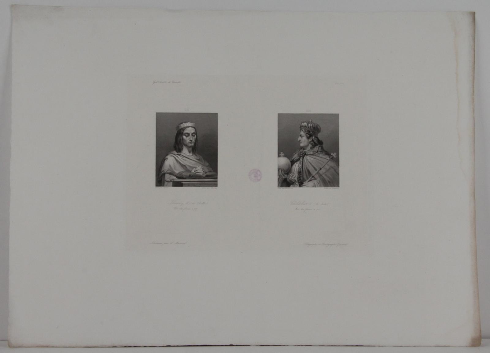 Galerie historique de Versailles, Portrait de Thierry II et de Childebert II