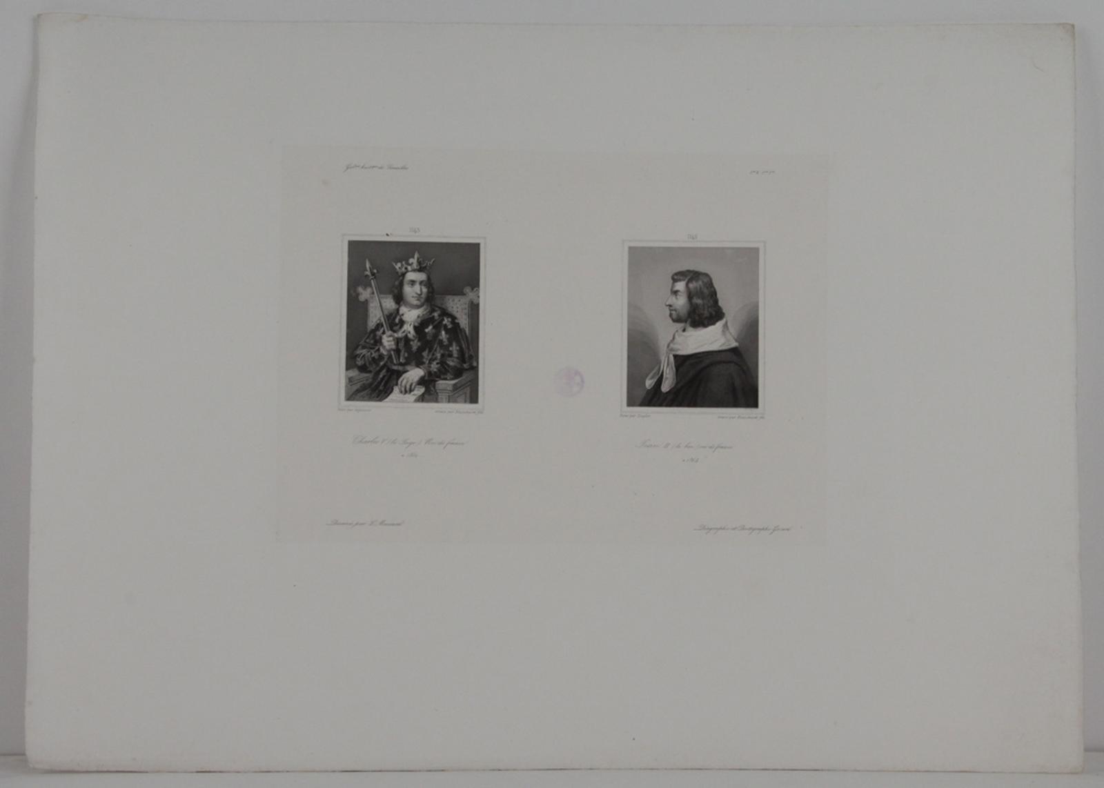 Galerie historique de Versailles, Portrait de Charles V et de Jean II