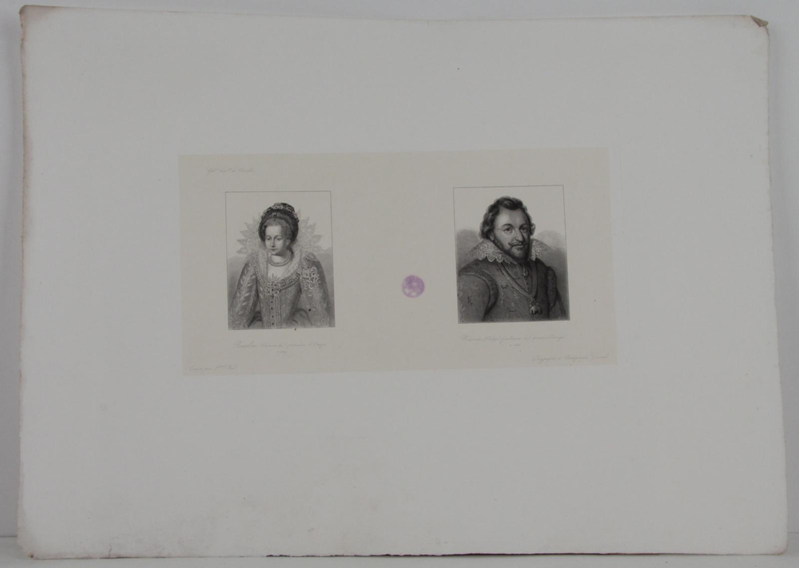 Galerie historique de Versailles, Portrait de Eléonore de Bourbon et de Philippe Guillaume de Nassau