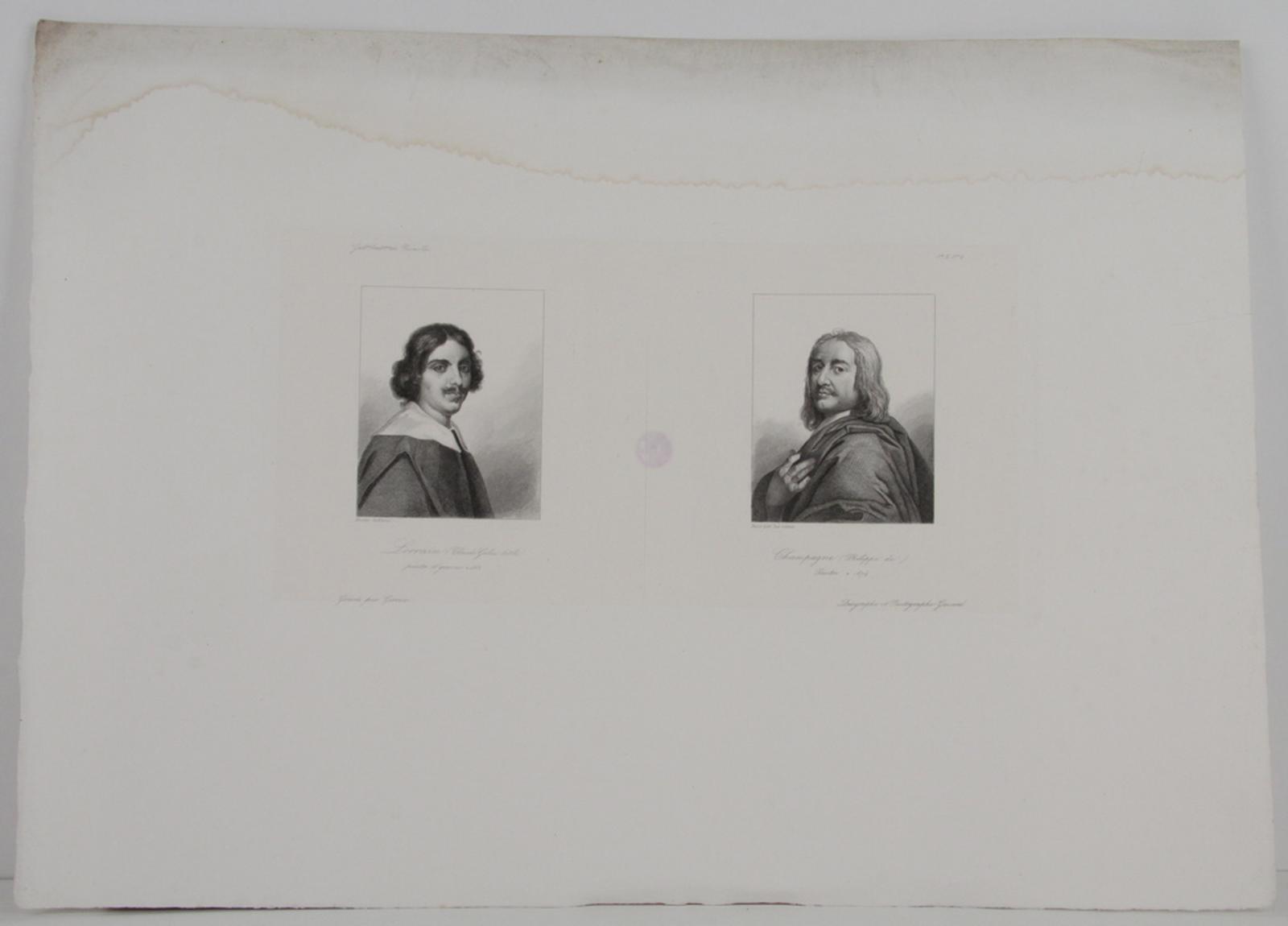 Galerie historique de Versailles, Portrait de Claude Gelée et de Philippe de Champagne