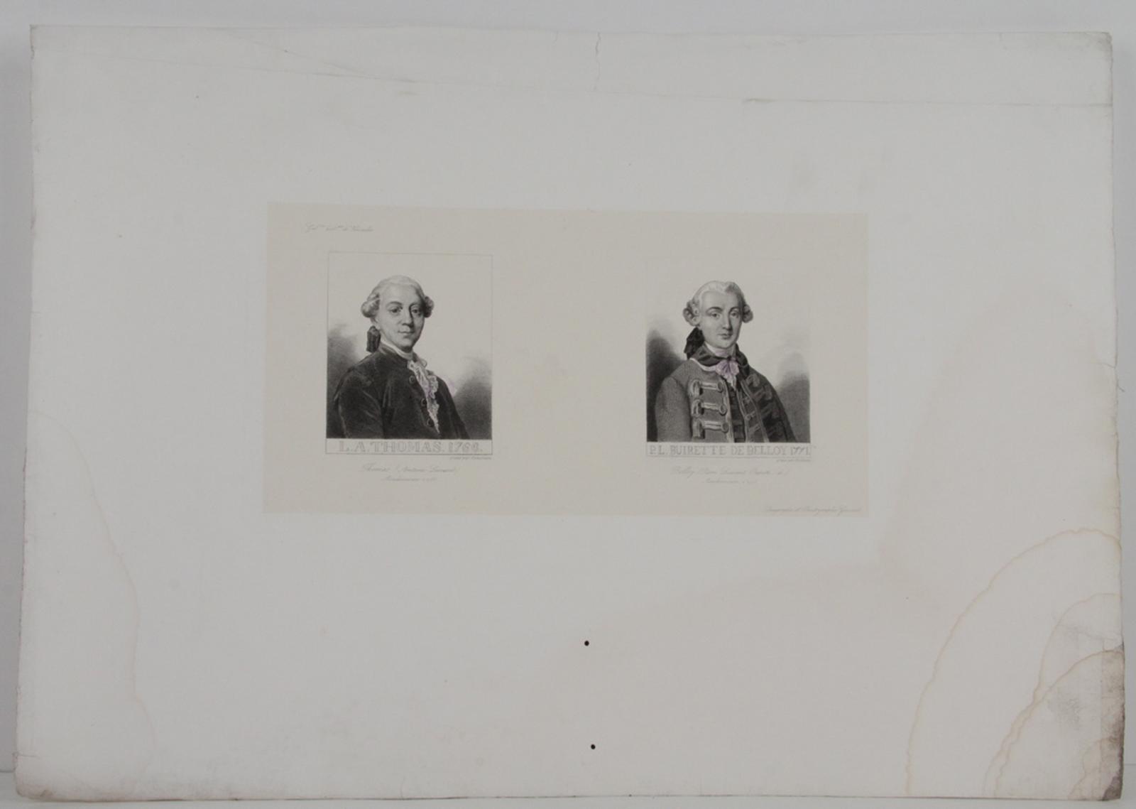 Galerie historique de Versailles, Portrait de Antoine Léonard Thomas et de Pierre Laurent Buirette de Belloy