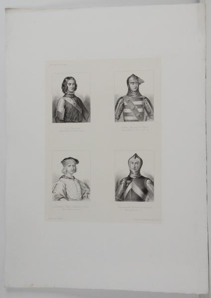 Galerie historique de Versailles, Portrait de Renaud de Trie, de Pierre de Bréban, de Jacques de Chatillon et de Robert de Bracquemont