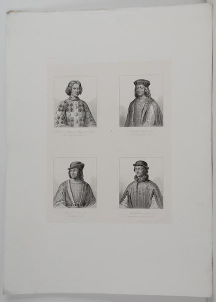 Galerie historique de Versailles, Portrait de André de Monfort de Lava, de Pregent de Coetivy, de Jean de Bueïl et de Jean de Montauban