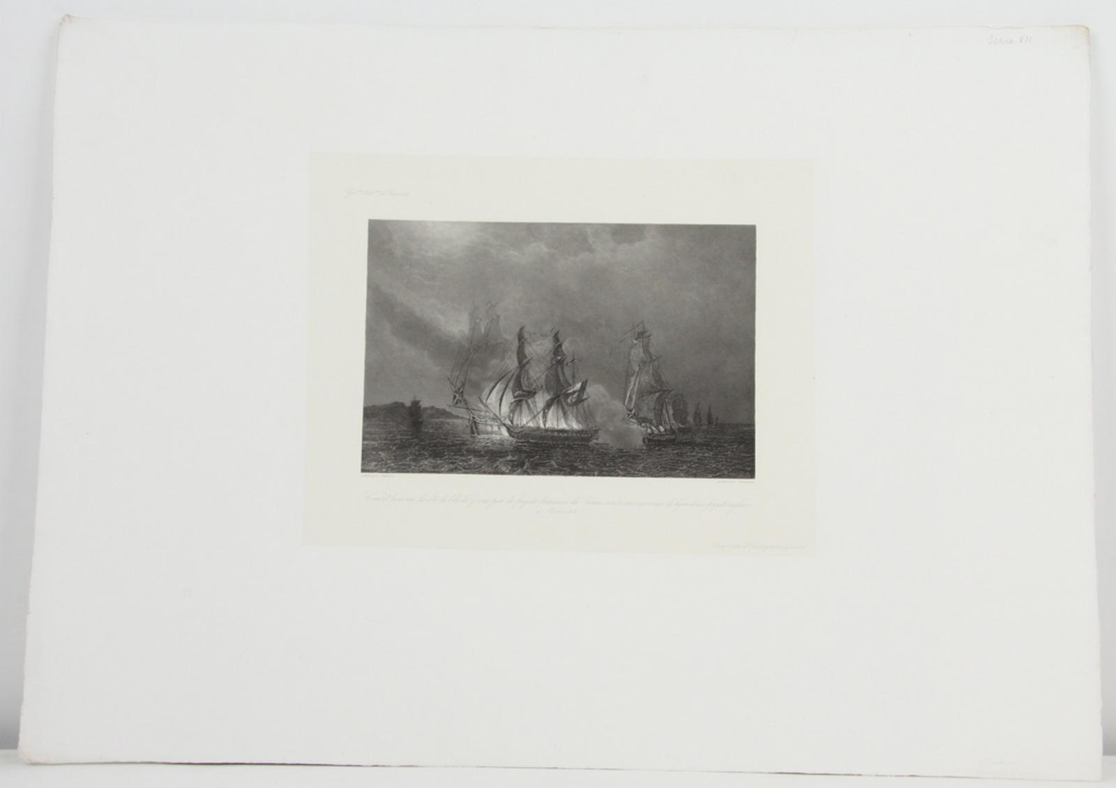 Galerie historique de Versailles, combat livré sous la côte de l'île de Groix par la frégate française la Sirène contre un vaisseau de ligne d'une frégate anglaise