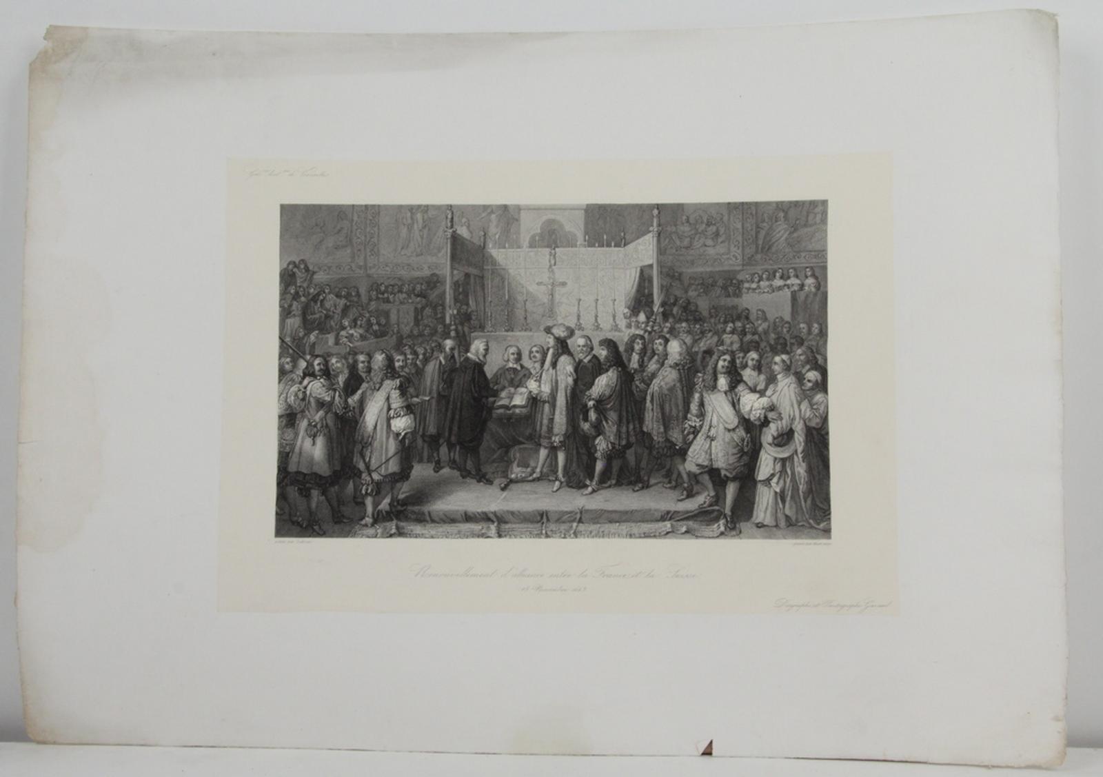 Galerie historique de Versailles, renouvellement d'alliance entre la France et la Suisse