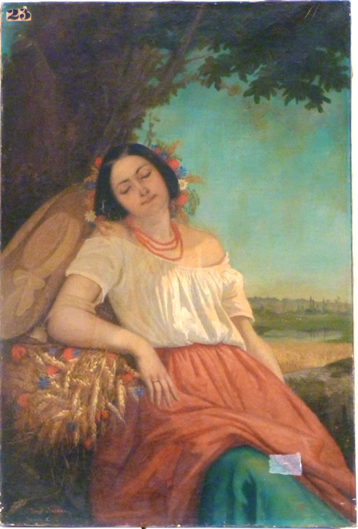 Une moissonneuse ou une glaneuse
