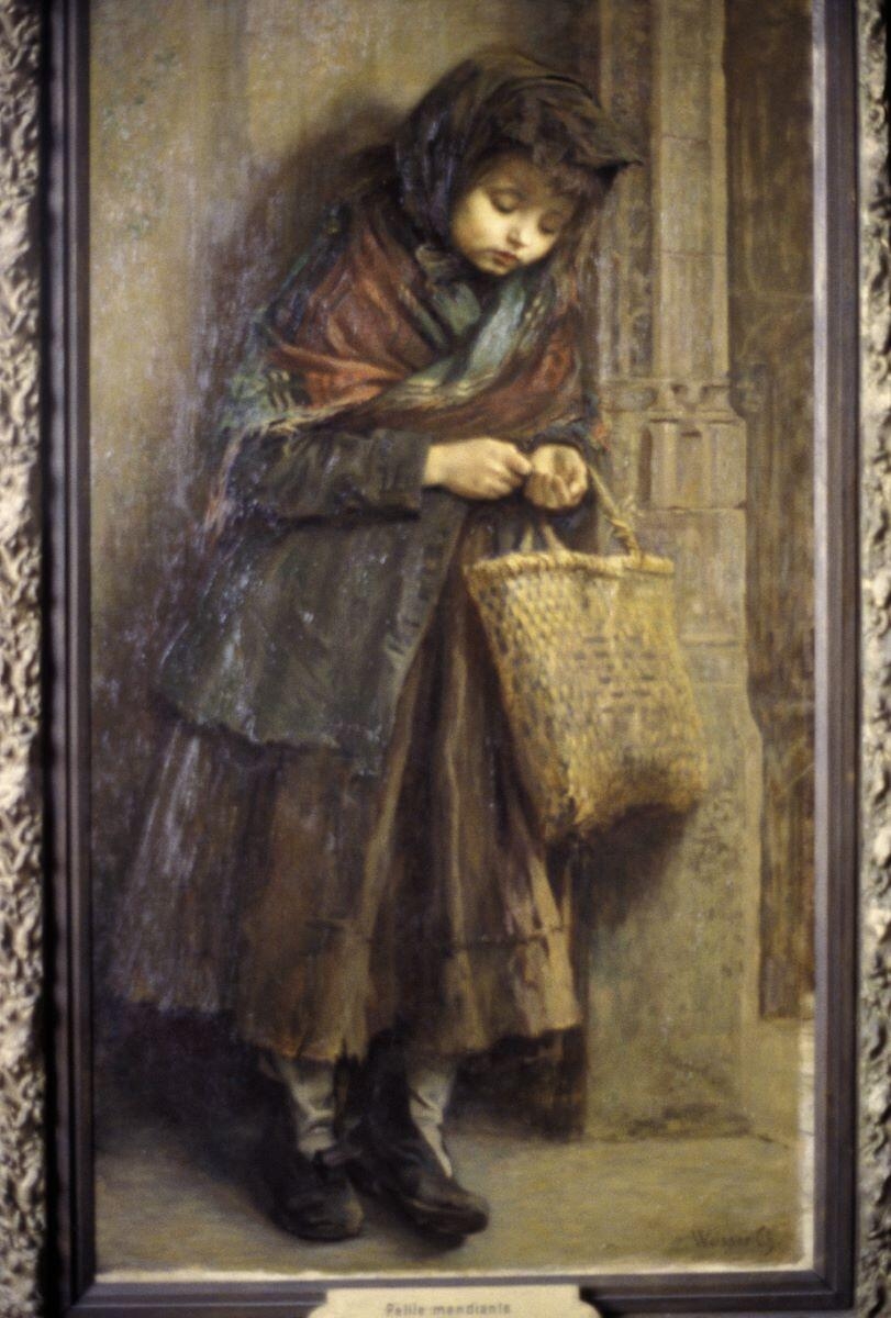 Petite mendiante ; Jeune mendiante à la porte d'une église