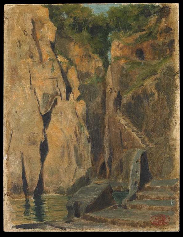 Escaliers taillés dans les rochers