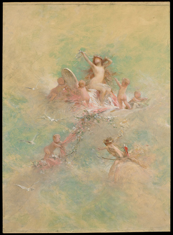 Projet de plafond : Vénus et putti