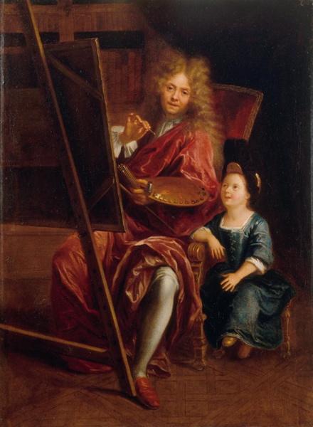 Autoportrait avec son fils Charles-Antoine