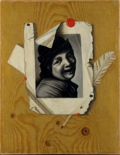 Trompe-l'oeil à la gravure du rieur