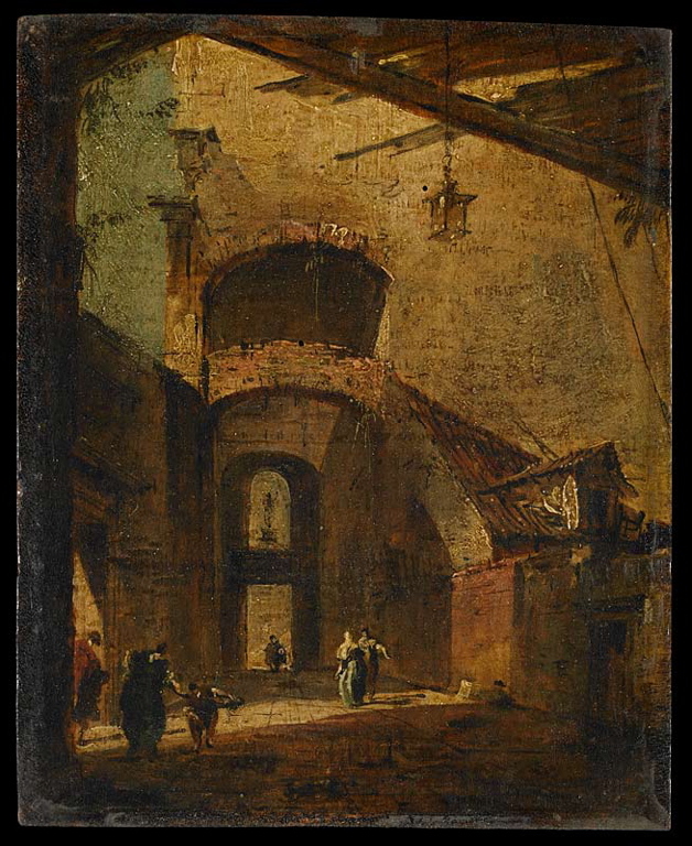 Ruelle ; Intérieur de cour à Venise