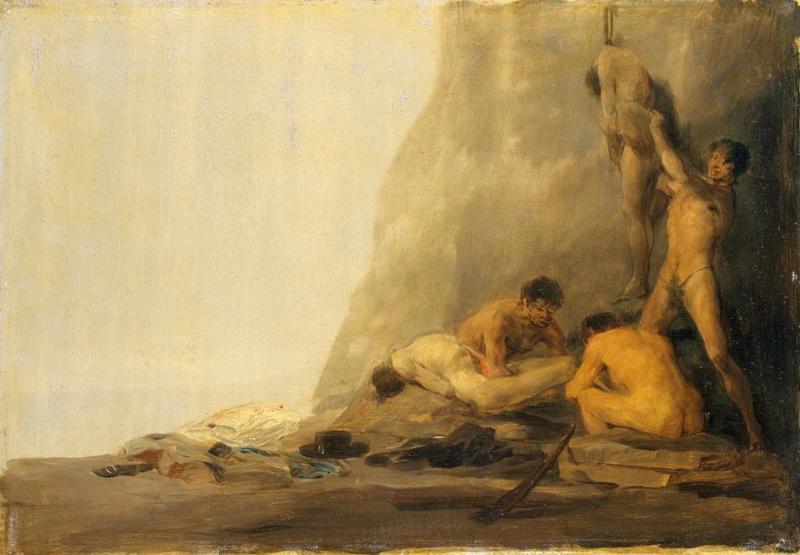 Cannibales dépeçant leurs victimes