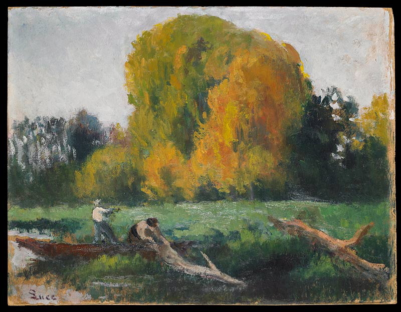 L'arbre jaune. Paysage à Rolleboise (Yvelines)
