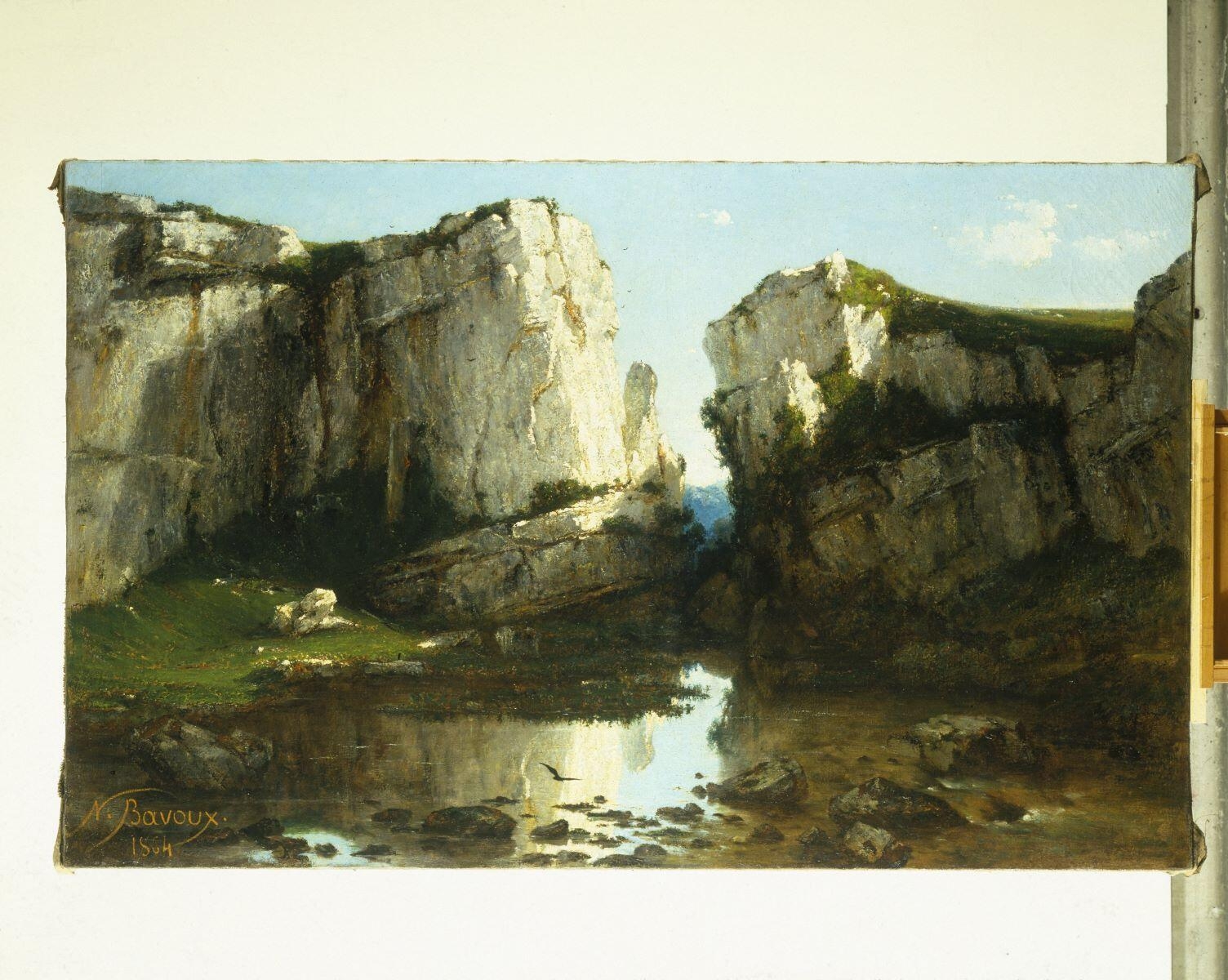 Rochers des bords du Doubs. Le Doubs à Entre-Roches, près de Montbenoît