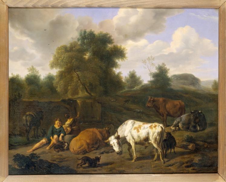 Paysage avec pâtre et troupeau