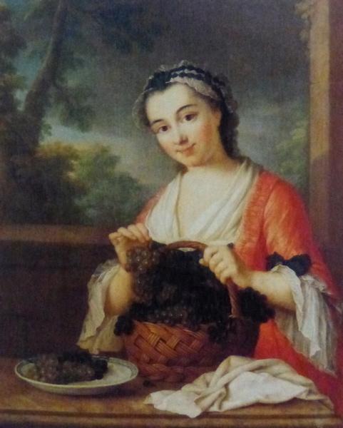 Jeune fille au panier de raisins