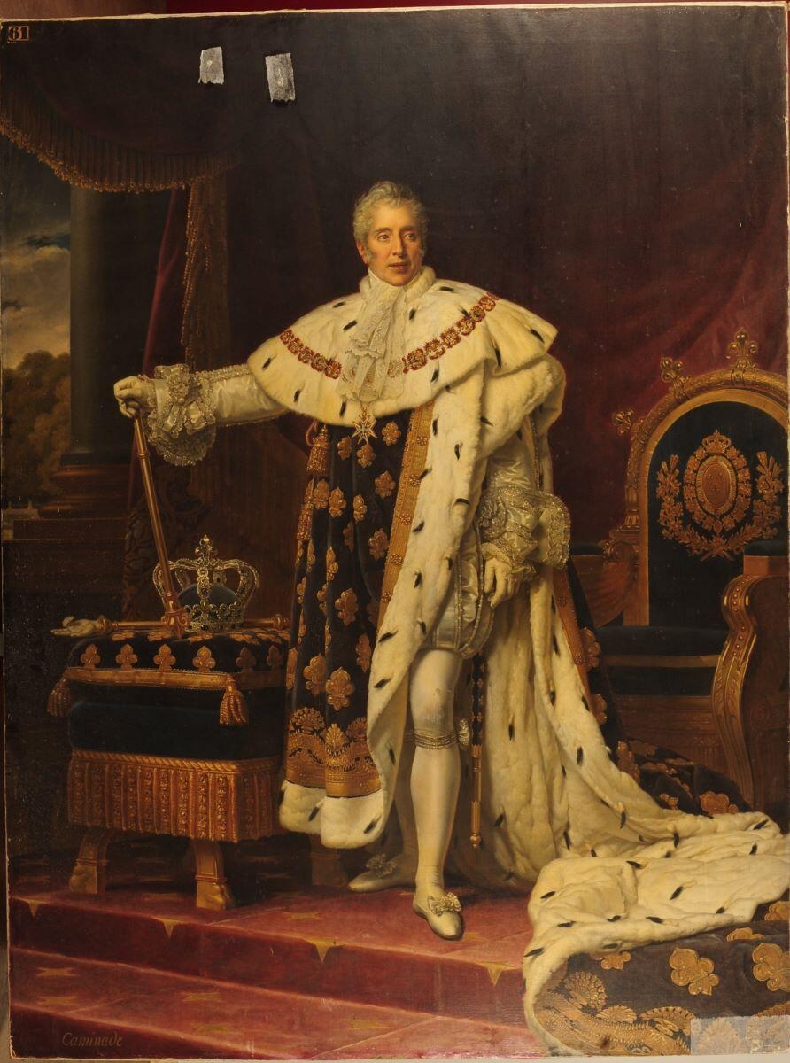 Portrait en pied de Charles X en costume de sacre