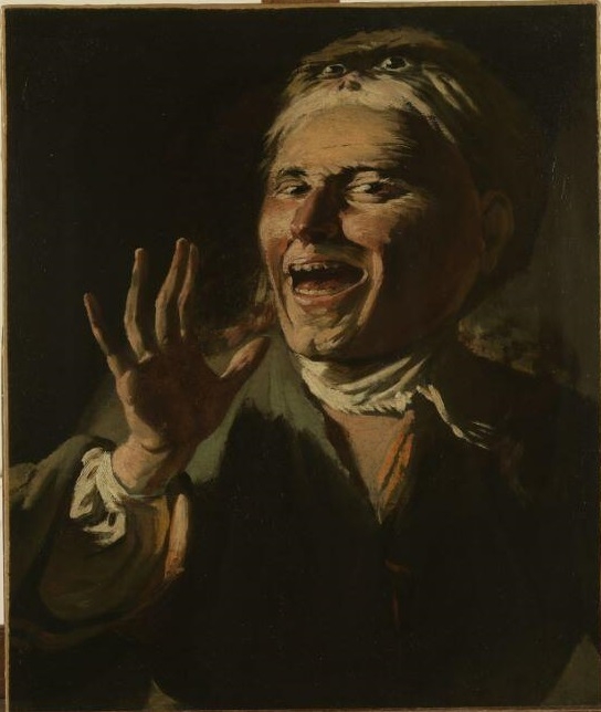 Portrait d'acteur au masque relevé