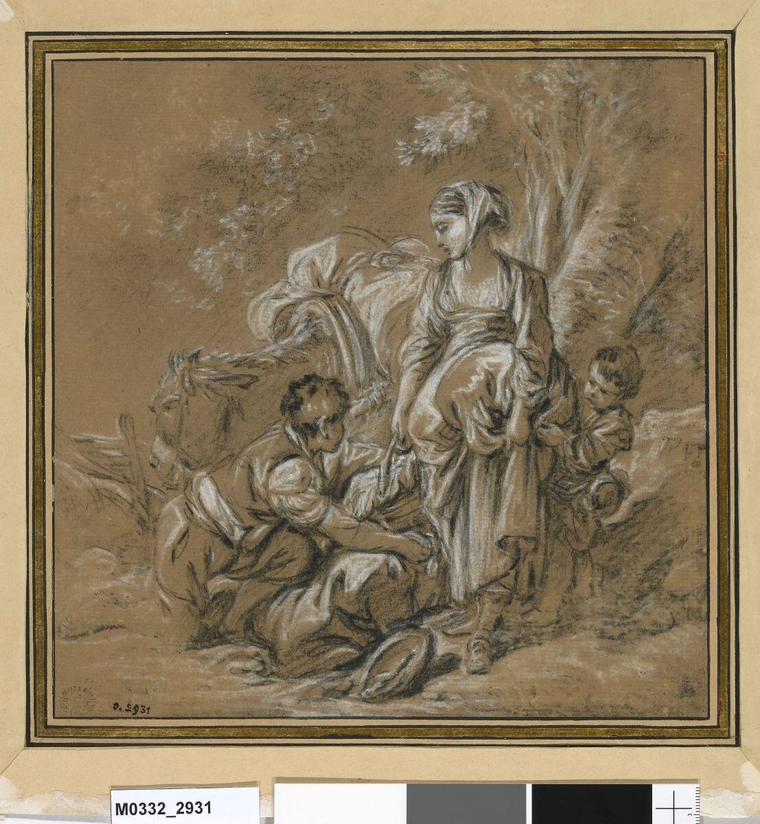 Paysanne et ses enfants