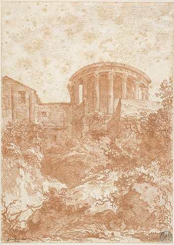 Le temple de Vesta, dit de la Sibylle, à la villa d'Este à Tivoli