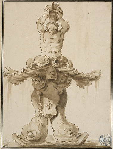 Fontaine du Triton par Bernin, à Rome