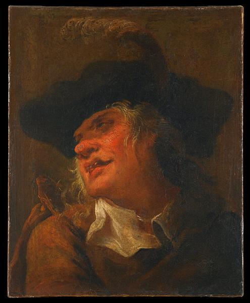 Portrait d'homme avec un chapeau à plumes