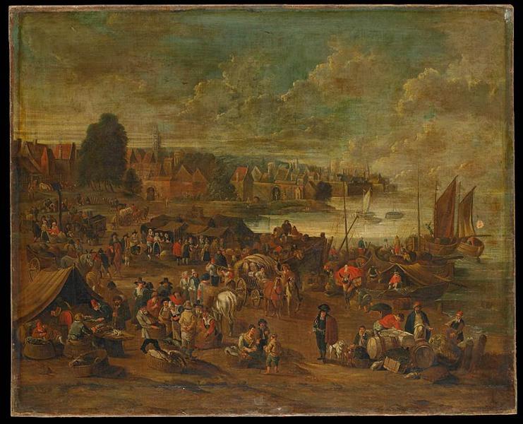 Marché aux poissons dans un port