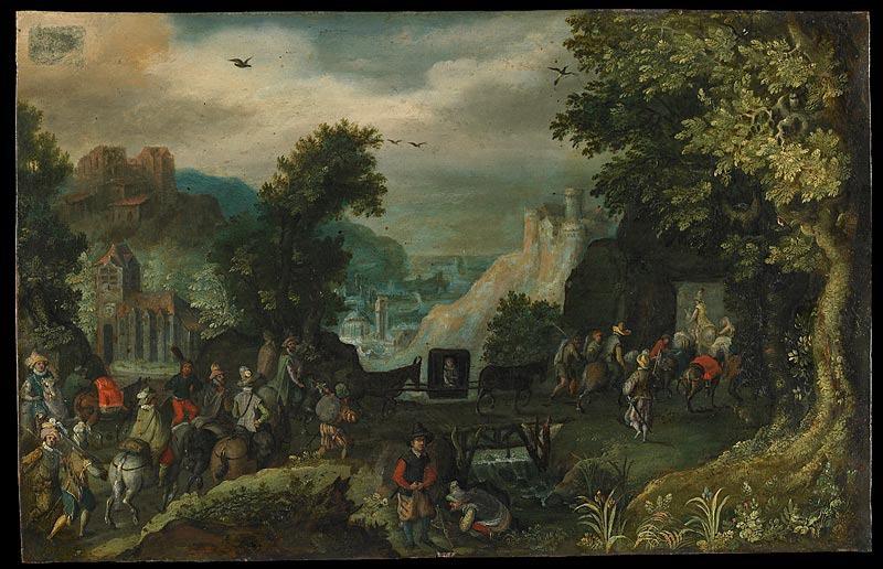 Cortège dans un paysage