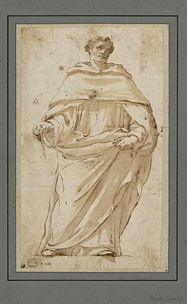 Etude d'un ecclésiastique debout