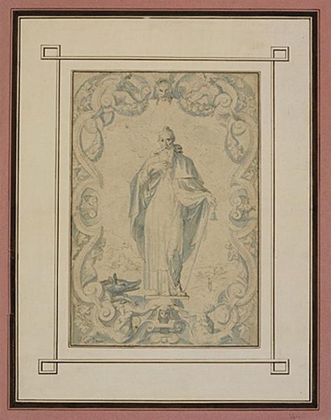 Saint Antoine Abbé ; Saint Antoine dans un encadrement décoratif (ancien titre)