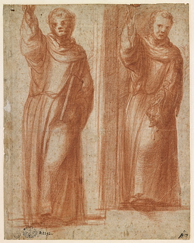 Deux études pour un saint Antoine (recto) ; saint François tenant un crucifix (verso)
