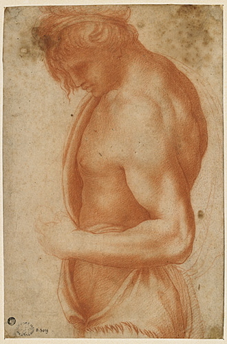 Étude anatomique d'un homme de profil à gauche