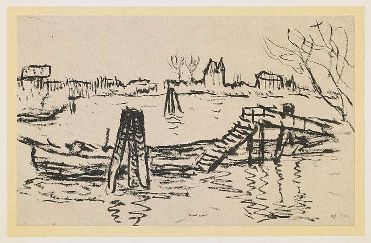 L'inondation, l'embarcadère