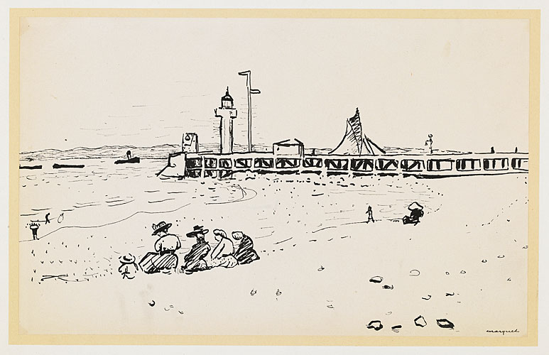 La jetée, les dames assises