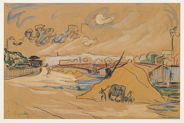 Le bord de la Seine à Bercy ou le tas de sable