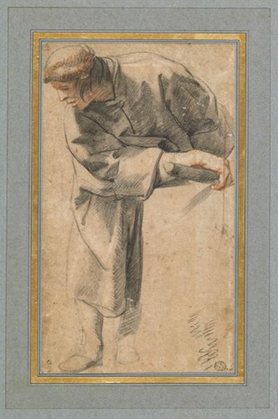 Etude d'homme debout penché en avant